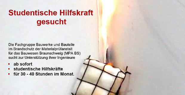 Studentische Hilfskraft Brandschutz gesucht